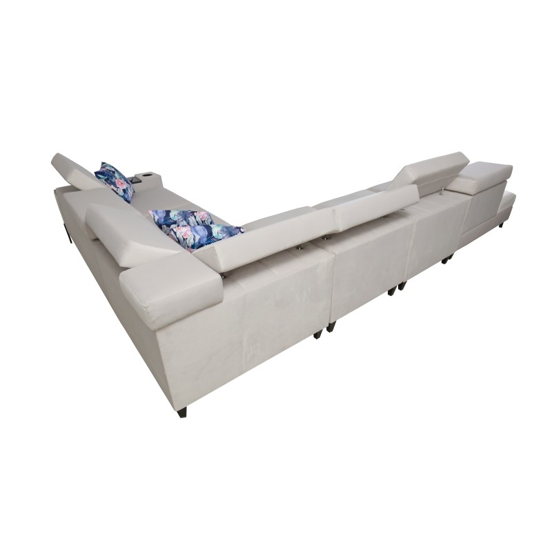Sofá esquinero Zetta IX con función de cama y bar - Velvet, Jaguar 2162 | Mueble lujoso y funcional Sofá esquinero Zetta IX con función de cama y bar - Velvet, Jaguar 2162 | Mueble lujoso y funcional