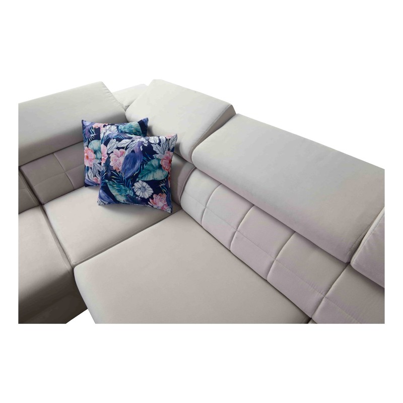 Sofá esquinero Zetta IX con función de cama y bar - Velvet, Jaguar 2162 | Mueble lujoso y funcional Sofá esquinero Zetta IX con función de cama y bar - Velvet, Jaguar 2162 | Mueble lujoso y funcional