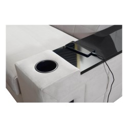 Sofá esquinero Zetta IX con función de cama y bar - Velvet, Jaguar 2162 | Mueble lujoso y funcional Sofá esquinero Zetta IX con función de cama y bar - Velvet, Jaguar 2162 | Mueble lujoso y funcional