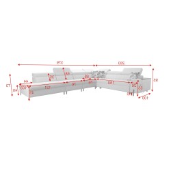 Sofá esquinero Zetta IX con función de cama y bar - Velvet, Jaguar 2162 | Mueble lujoso y funcional Sofá esquinero Zetta IX con función de cama y bar - Velvet, Jaguar 2162 | Mueble lujoso y funcional