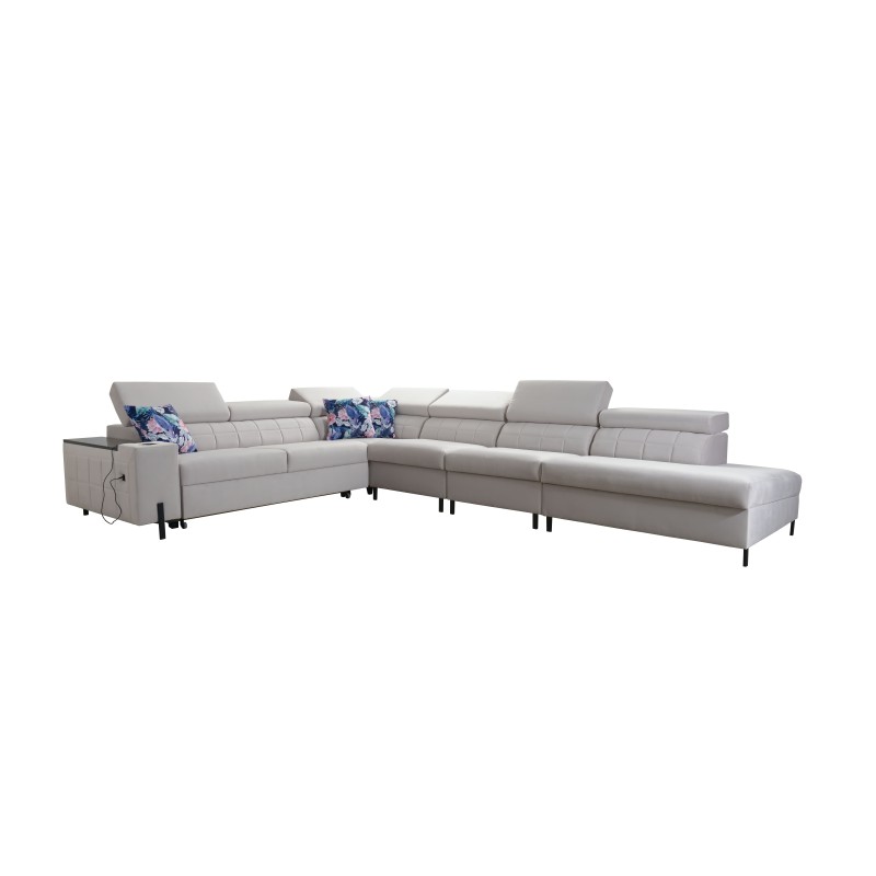 Sofá esquinero Zetta IX con función de cama y bar - Velvet, Jaguar 2162 | Mueble lujoso y funcional Sofá esquinero Zetta IX con función de cama y bar - Velvet, Jaguar 2162 | Mueble lujoso y funcional