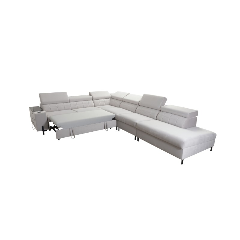 Sofá esquinero Zetta IX con función de cama y bar - Velvet, Jaguar 2162 | Mueble lujoso y funcional Sofá esquinero Zetta IX con función de cama y bar - Velvet, Jaguar 2162 | Mueble lujoso y funcional