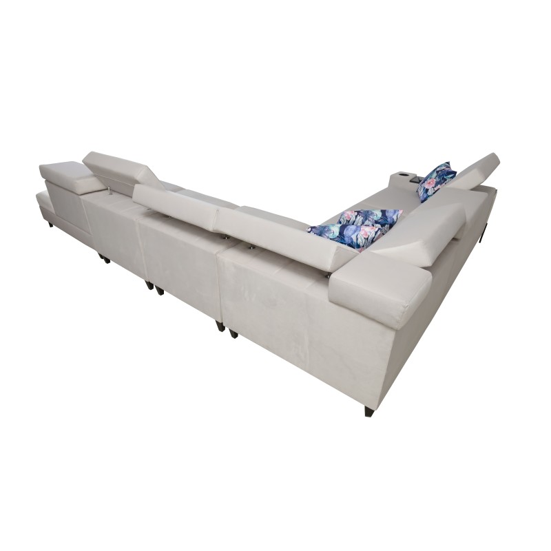 Sofá esquinero Zetta IX con función de cama y bar - Velvet, Jaguar 2162 | Mueble lujoso y funcional Sofá esquinero Zetta IX con función de cama y bar - Velvet, Jaguar 2162 | Mueble lujoso y funcional