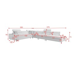 Sofá esquinero Zetta IX con función de cama y bar - Velvet, Jaguar 2162 | Mueble lujoso y funcional Sofá esquinero Zetta IX con función de cama y bar - Velvet, Jaguar 2162 | Mueble lujoso y funcional