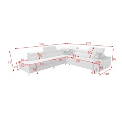 Ecksofa Zetta VIII aus Velvet, Jaguar 2162 - Eleganz, Komfort und Funktionalität Ecksofa Zetta VIII aus Velvet, Jaguar 2162 - Eleganz, Komfort und Funktionalität