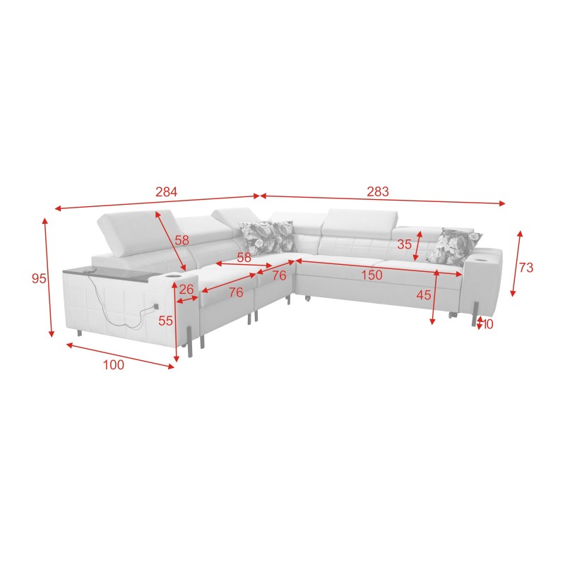 Zetta IV Corner Sofa with Velvet, Jaguar 2176 - Luxury and Comfort Within Your Reach Zetta IV Corner Sofa with Velvet, Jaguar 2176 - Luxury and Comfort Within Your Reach