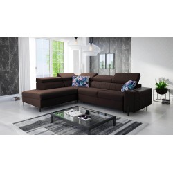 Zetta III corner sofa with sleeping function and USB port - Velvet, Jaguar 2180