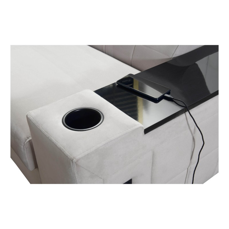 Кутовий диван Zetta III з функцією сну та USB-портом - Velvet, Jaguar 2175 Кутовий диван Zetta III з функцією сну та USB-портом - Velvet, Jaguar 2175