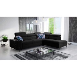 Zetta III corner sofa with sleeping function and USB port - Velvet, Jaguar 2183