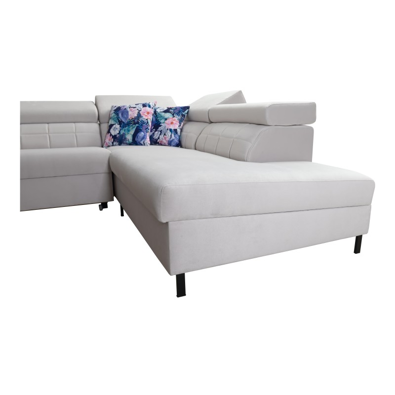 Zetta III corner sofa with sleeping function and USB port - Velvet, Jaguar 2180 Zetta III corner sofa with sleeping function and USB port - Velvet, Jaguar 2180