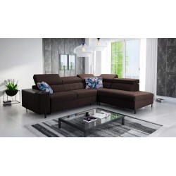 Zetta III corner sofa with sleeping function and USB port - Velvet, Jaguar 2180