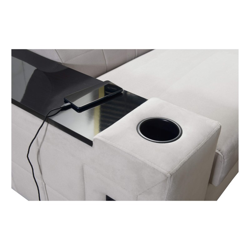 Кутовий диван Zetta III з функцією сну та USB-портом - Velvet, Jaguar 2175 Кутовий диван Zetta III з функцією сну та USB-портом - Velvet, Jaguar 2175