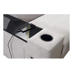 Zetta III corner sofa with sleeping function and USB port - Velvet, Jaguar 2167 Zetta III corner sofa with sleeping function and USB port - Velvet, Jaguar 2167