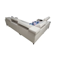 Zetta II corner sofa with sleeping function, bar, storage for bedding, and USB port - Velvet, Jaguar 2176 Zetta II corner sofa with sleeping function, bar, storage for bedding, and USB port - Velvet, Jaguar 2176