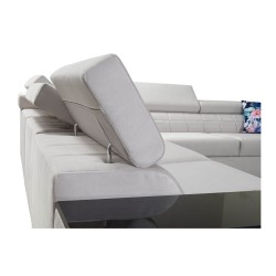 Zetta II corner sofa with sleeping function, bar, storage for bedding, and USB port - Velvet, Jaguar 2176 Zetta II corner sofa with sleeping function, bar, storage for bedding, and USB port - Velvet, Jaguar 2176