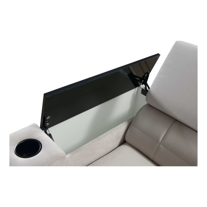 Zetta II corner sofa with sleeping function, bar, storage for bedding, and USB port - Velvet, Jaguar 2176 Zetta II corner sofa with sleeping function, bar, storage for bedding, and USB port - Velvet, Jaguar 2176