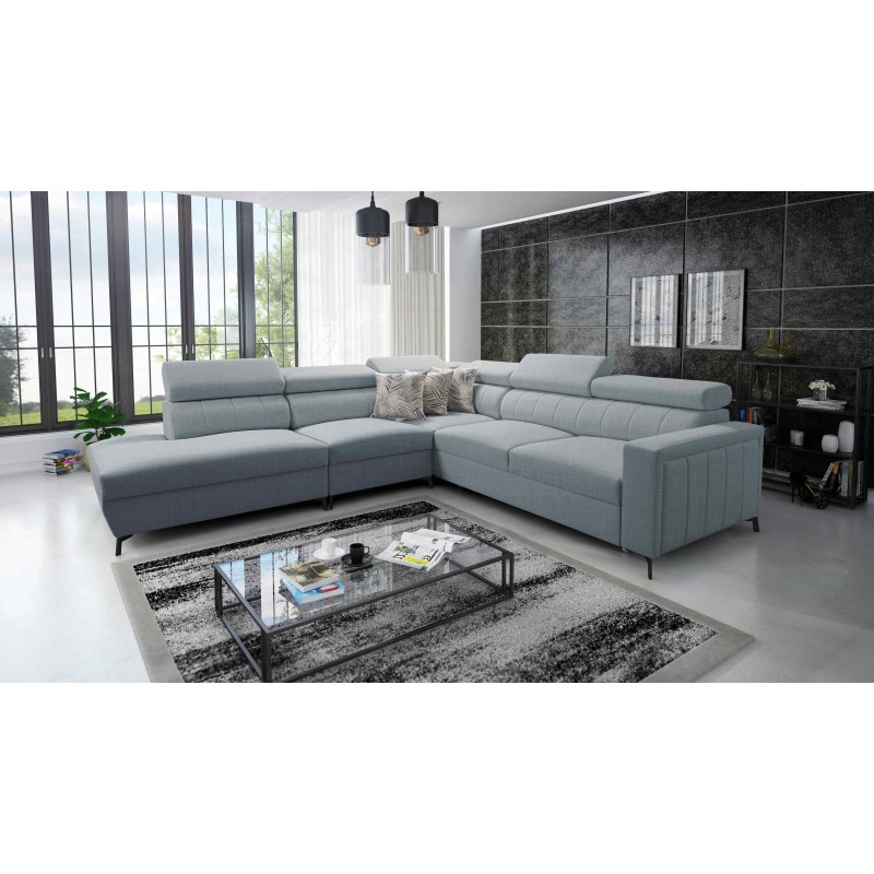 Arco VIII corner sofa with sleeping function and adjustable headrests Arco VIII corner sofa with sleeping function and adjustable headrests