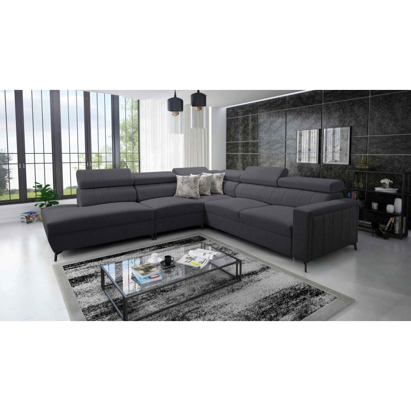 Arco VIII corner sofa with sleeping function and adjustable headrests Arco VIII corner sofa with sleeping function and adjustable headrests
