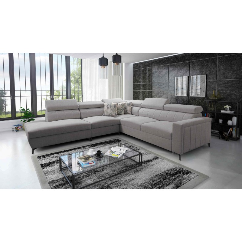 Arco VIII corner sofa with sleeping function and adjustable headrests Arco VIII corner sofa with sleeping function and adjustable headrests
