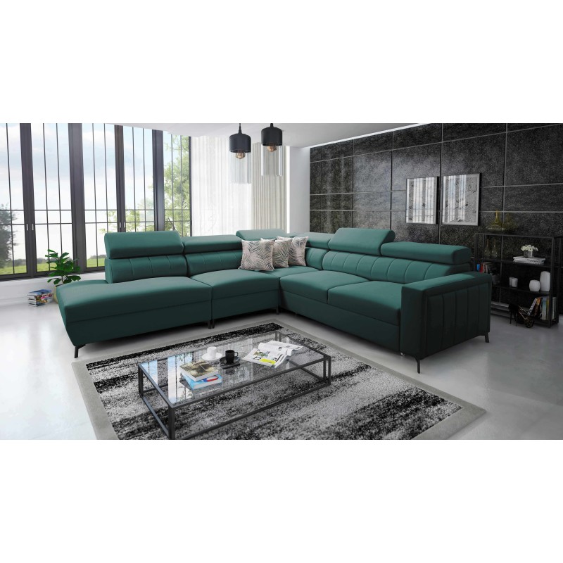 Arco VIII corner sofa with sleeping function and adjustable headrests Arco VIII corner sofa with sleeping function and adjustable headrests