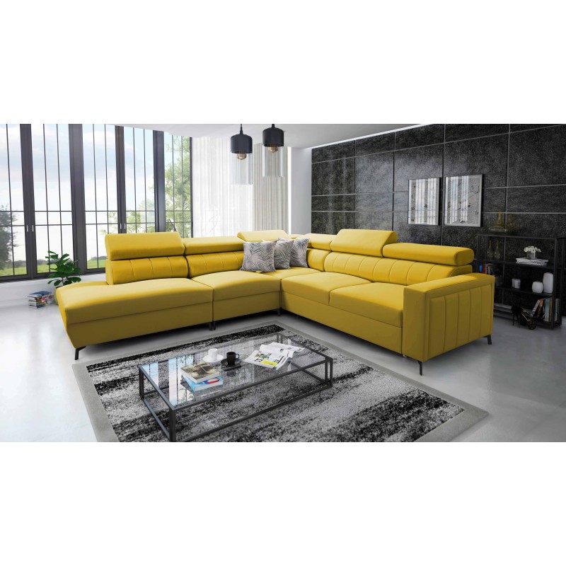 Arco VIII corner sofa with sleeping function and adjustable headrests Arco VIII corner sofa with sleeping function and adjustable headrests