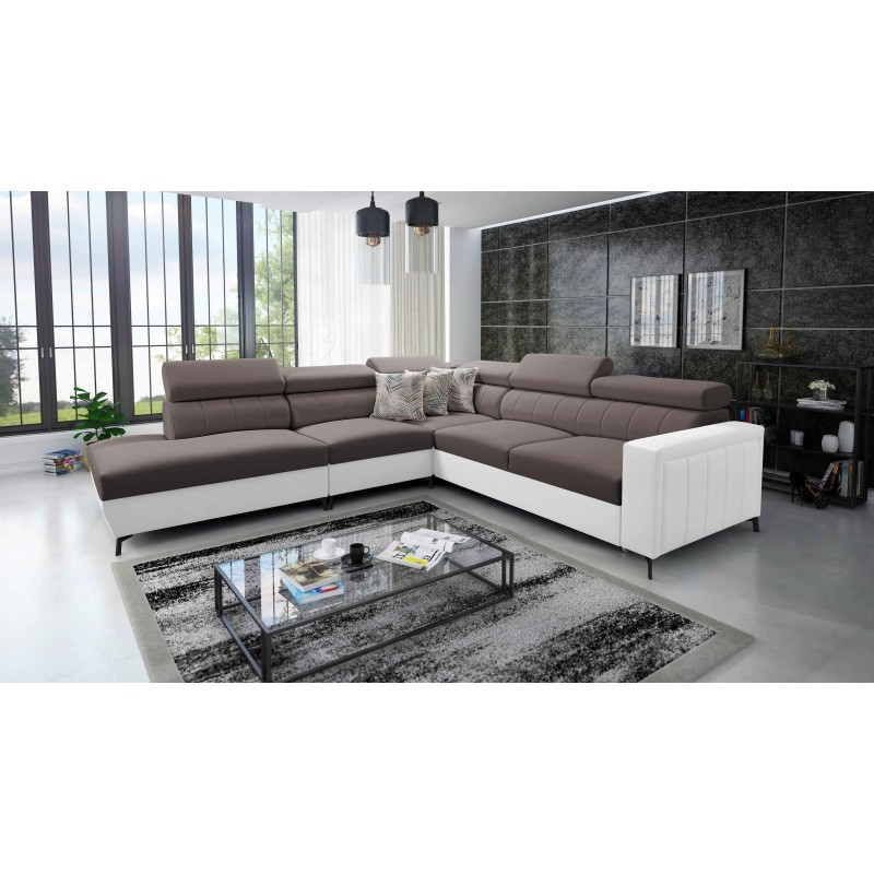 Arco VIII corner sofa with sleeping function and adjustable headrests Arco VIII corner sofa with sleeping function and adjustable headrests