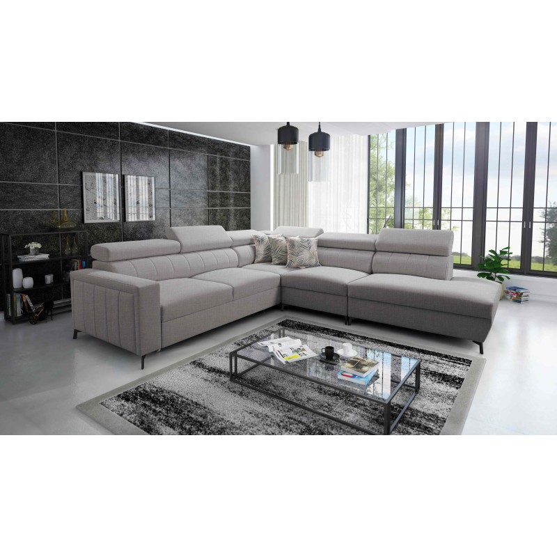 Arco VIII corner sofa with sleeping function and adjustable headrests Arco VIII corner sofa with sleeping function and adjustable headrests