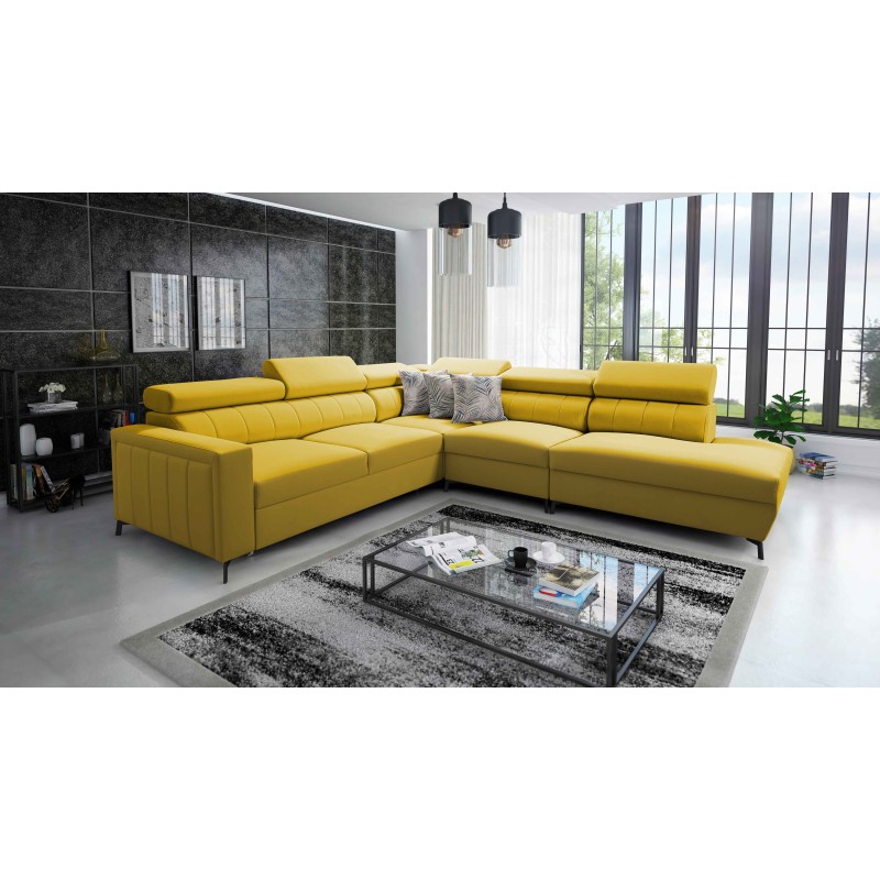 Arco VIII corner sofa with sleeping function and adjustable headrests Arco VIII corner sofa with sleeping function and adjustable headrests