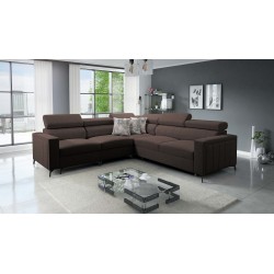 Arco IV Corner Sofa with Sleeping Function, Fabric Weave, Sawana 26 - Elegance and Functionality