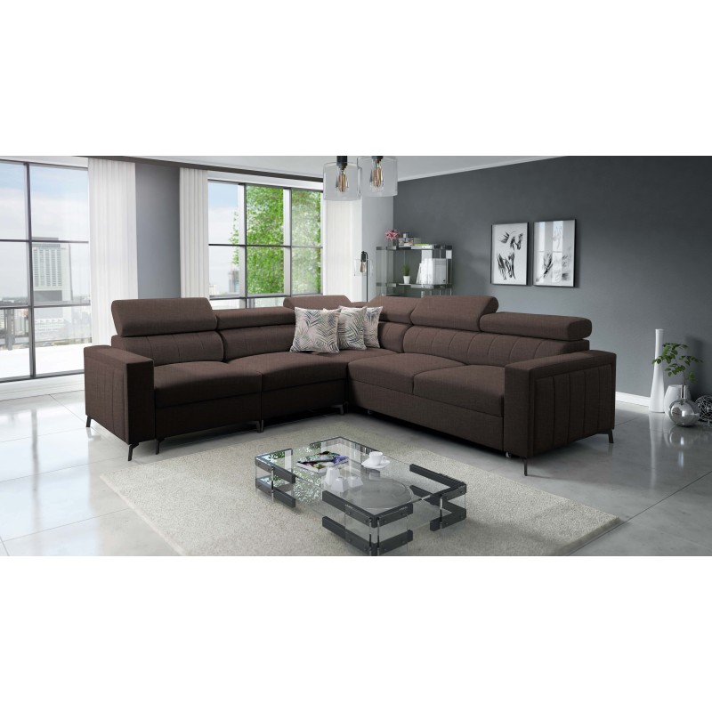 Arco IV Corner Sofa with Sleeping Function, Fabric Weave, Sawana 26 - Elegance and Functionality Arco IV Corner Sofa with Sleeping Function, Fabric Weave, Sawana 26 - Elegance and Functionality