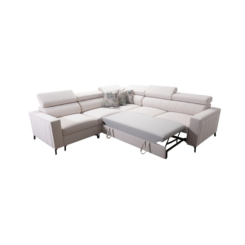 Arco IV corner sofa with sleeping function, Velvet fabric, Mono 246 - elegance and functionality Arco IV corner sofa with sleeping function, Velvet fabric, Mono 246 - elegance and functionality