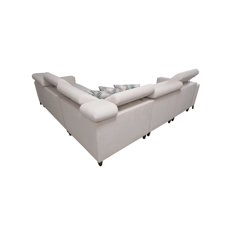 Arco IV corner sofa with sleeping function, Velvet fabric, Mono 246 - elegance and functionality Arco IV corner sofa with sleeping function, Velvet fabric, Mono 246 - elegance and functionality