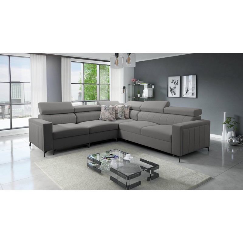 Arco IV corner sofa with sleeping function, Velvet fabric, Mono 246 - elegance and functionality Arco IV corner sofa with sleeping function, Velvet fabric, Mono 246 - elegance and functionality