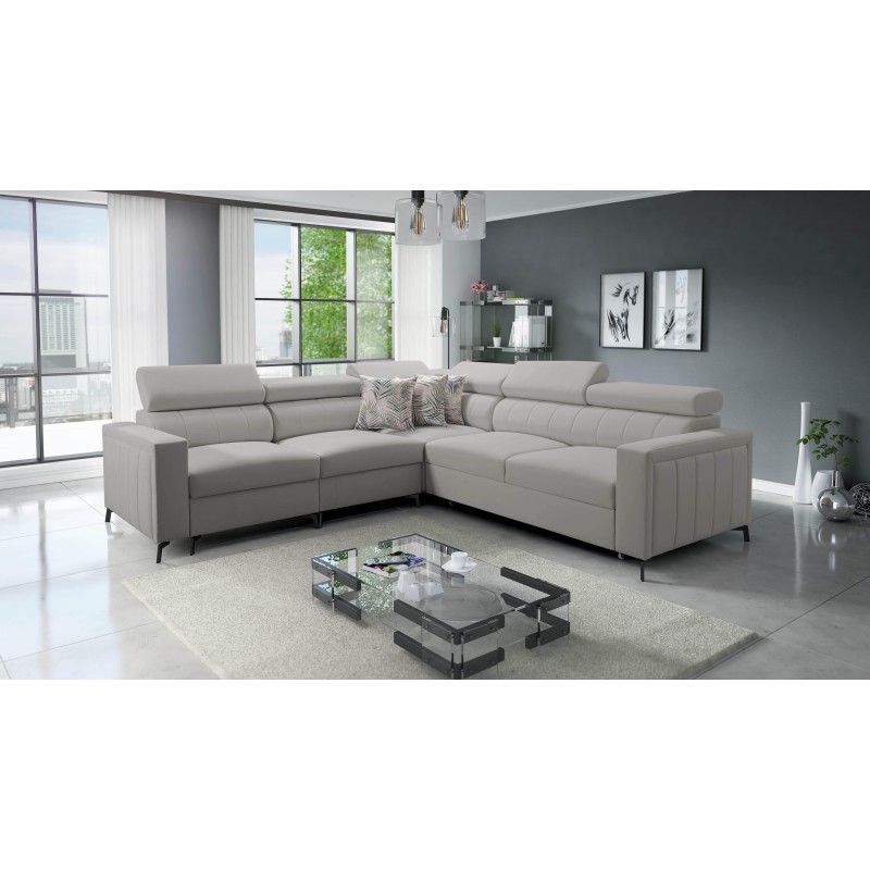 Arco IV corner sofa with sleeping function, Velvet fabric, Mono 244 - elegance and functionality Arco IV corner sofa with sleeping function, Velvet fabric, Mono 244 - elegance and functionality