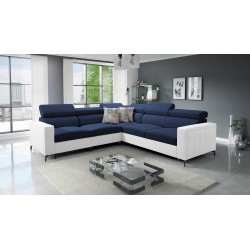 Arco IV corner sofa with sleeping function, Velvet fabric, Mono 241 + Eco-leather - elegance and functionality