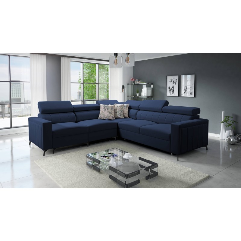Arco IV corner sofa with sleeping function, Velvet fabric, Mono 241 - elegance and functionality Arco IV corner sofa with sleeping function, Velvet fabric, Mono 241 - elegance and functionality
