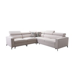 Arco IV Corner Sofa with Sleeping Function, Velvet Fabric, Mono 231 - Elegance and Functionality Arco IV Corner Sofa with Sleeping Function, Velvet Fabric, Mono 231 - Elegance and Functionality