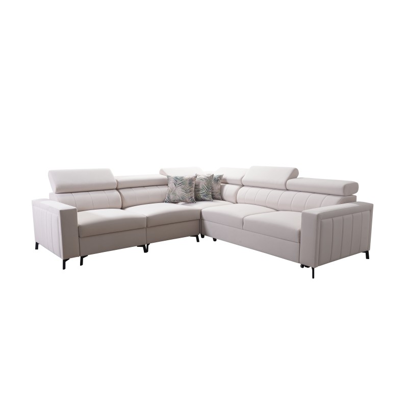 Arco IV Corner Sofa with Sleeping Function, Velvet Fabric, Mono 231 - Elegance and Functionality Arco IV Corner Sofa with Sleeping Function, Velvet Fabric, Mono 231 - Elegance and Functionality