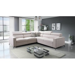 Arco IV Corner Sofa with Sleeping Function, Velvet Fabric, Mono 231 - Elegance and Functionality
