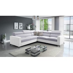 Arco IV corner sofa with sleeping function, fabric Weave, Sawana 84 + Eco-leather - elegance and functionality