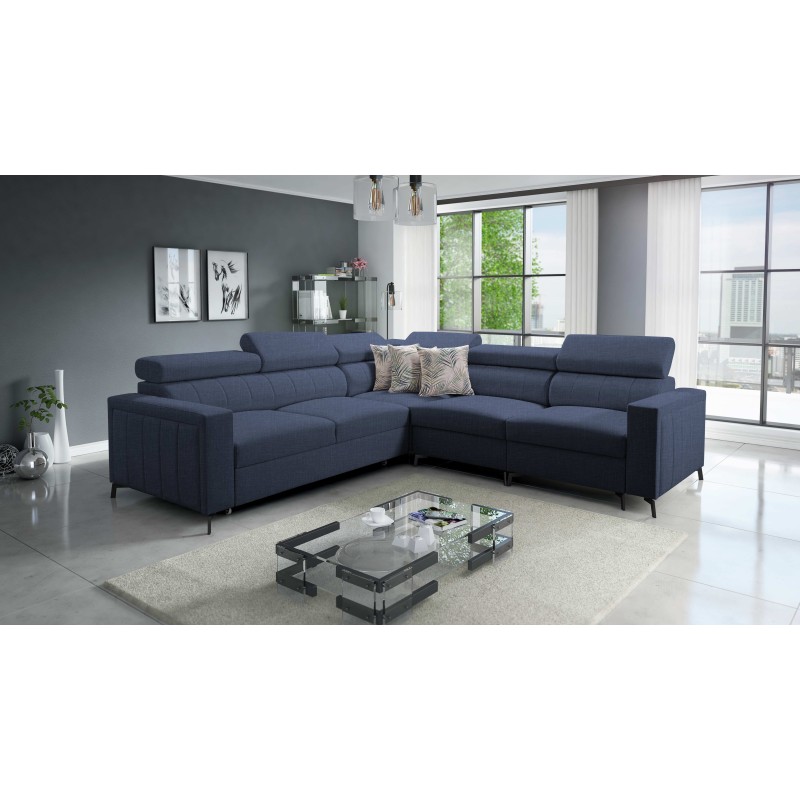 Arco IV corner sofa with sleeping function, Plecionka fabric, Sawana 80 - elegance and functionality Arco IV corner sofa with sleeping function, Plecionka fabric, Sawana 80 - elegance and functionality