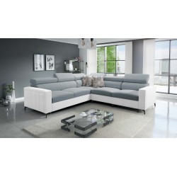 Arco IV Corner Sofa with Sleeping Function, Fabric Weave, Sawana 72 + Eco-leather - Elegance and Functionality