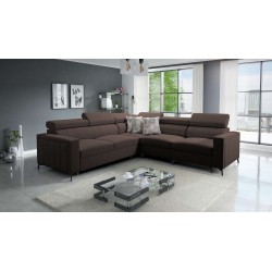 Arco IV Corner Sofa with Sleeping Function, Fabric Weave, Sawana 26 - Elegance and Functionality