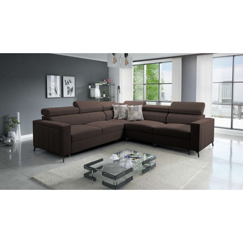 Arco IV Corner Sofa with Sleeping Function, Fabric Weave, Sawana 26 - Elegance and Functionality Arco IV Corner Sofa with Sleeping Function, Fabric Weave, Sawana 26 - Elegance and Functionality