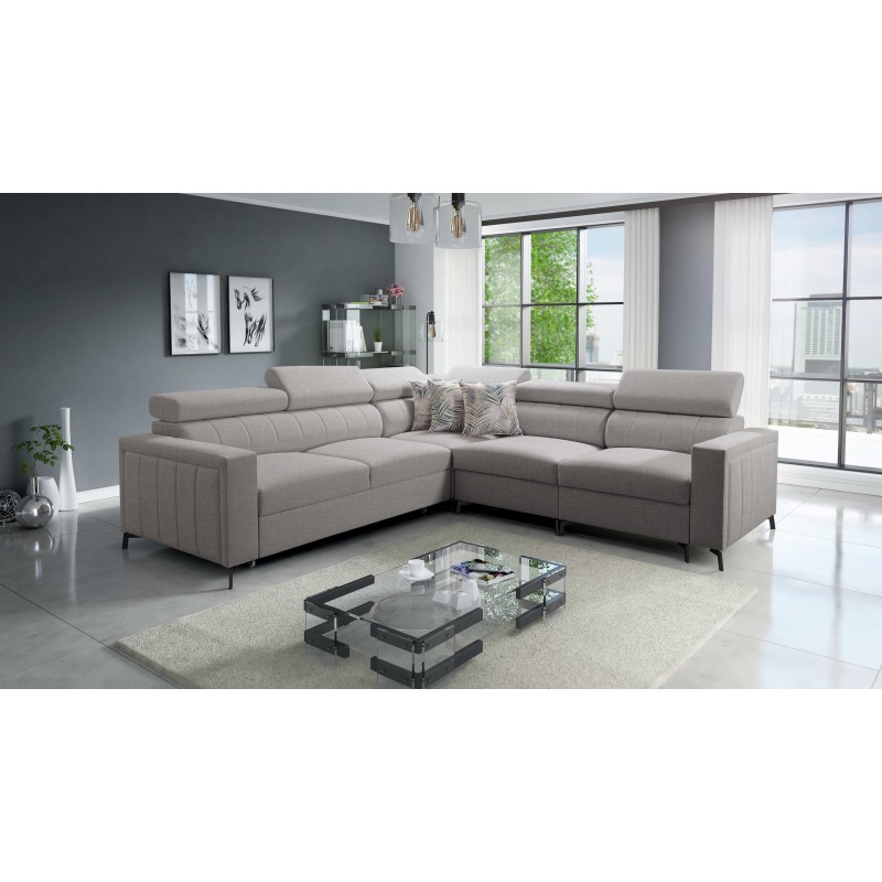 Arco IV corner sofa with a sleeping function, Plecionka fabric, Sawana 11 - elegance and functionality