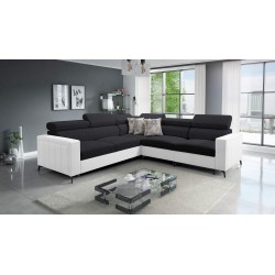 Arco IV Corner Sofa with Sleeping Function, Fabric Weave, Sawana 14 + Eco-leather - Elegance and Functionality