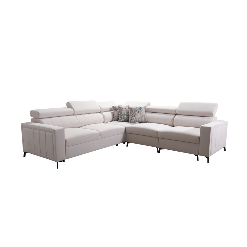 Arco IV corner sofa with sleeping function, Velvet fabric, Mono 246 - elegance and functionality Arco IV corner sofa with sleeping function, Velvet fabric, Mono 246 - elegance and functionality