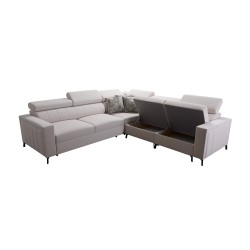 Arco IV corner sofa with sleeping function, Velvet fabric, Mono 246 - elegance and functionality Arco IV corner sofa with sleeping function, Velvet fabric, Mono 246 - elegance and functionality