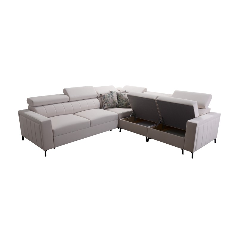 Arco IV corner sofa with sleeping function, Velvet fabric, Mono 246 - elegance and functionality Arco IV corner sofa with sleeping function, Velvet fabric, Mono 246 - elegance and functionality
