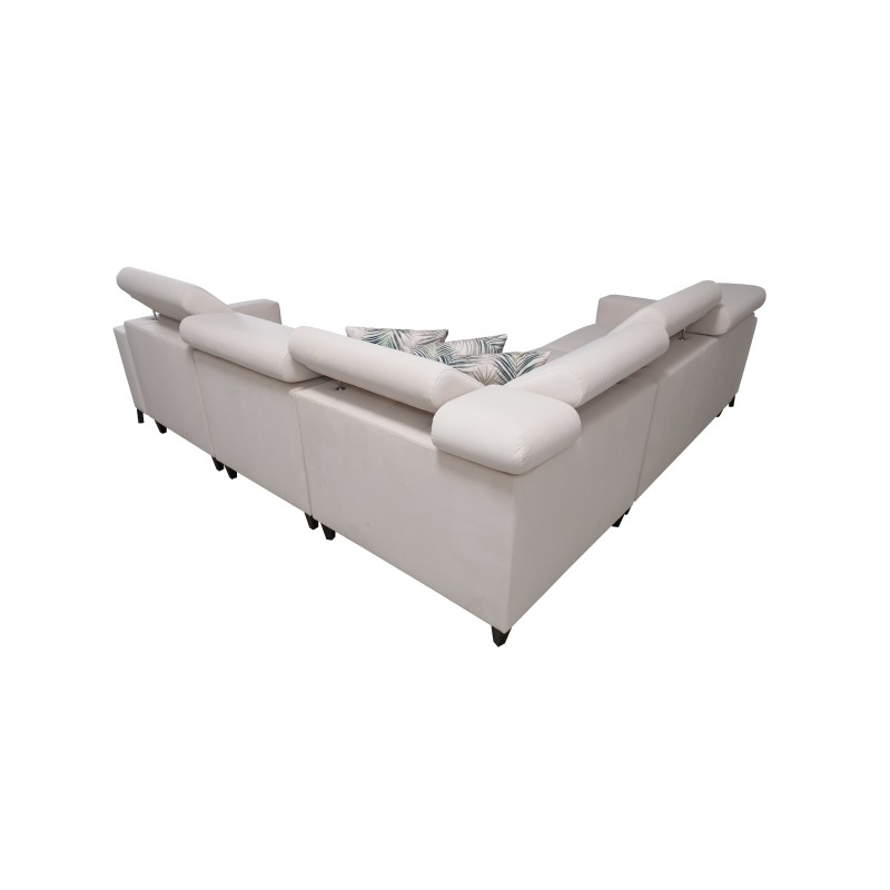 Arco IV corner sofa with sleeping function, Velvet fabric, Mono 246 - elegance and functionality Arco IV corner sofa with sleeping function, Velvet fabric, Mono 246 - elegance and functionality